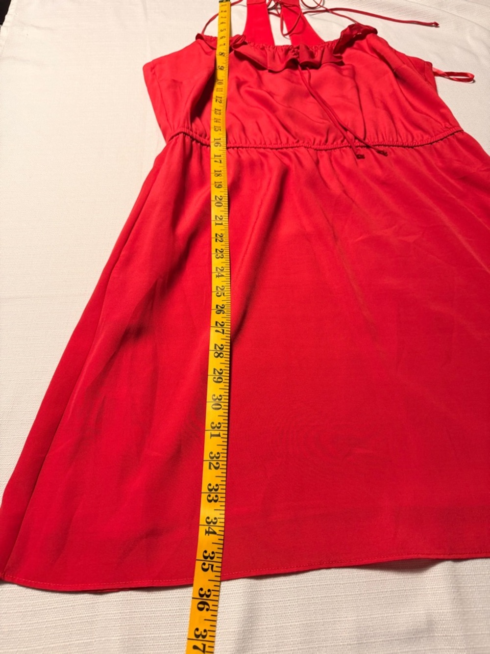 BCBGeneration Red Ruffle-Trim Mini Dress - Picture 3 of 7